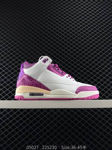 Jordan Air Jordan 3 Retro White Purple Pink Green Beige EU 36-45 Basketball Shoe - Unisex (BS-81294)