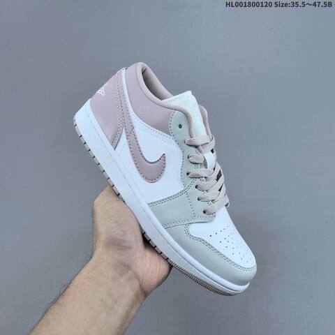 Jordan Air Jordan 1 Low White Gray Pink EU 35 5-47 5 Lifestyle - Unisex (BS-66914)