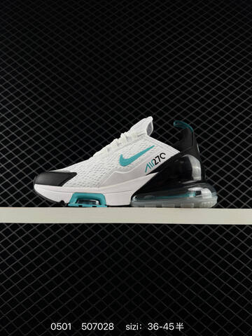 Nike Air Max 270 Flyknit White Black Teal EU 36-45 Running - Unisex (BS-71741)