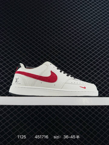 Nike Court Vision Low White Red Black EU 36-45 5 Casual - Unisex (BS-74006)