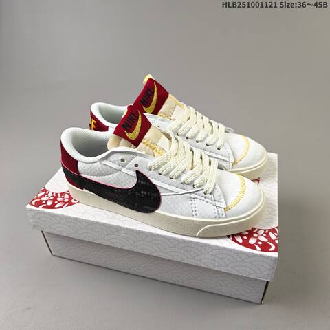Nike Blazer Low 77 JUMBO White Black Red Beige EU 36-45 Skate Shoe - Unisex BS-63306