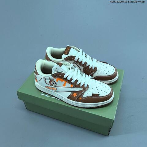 Jordan Air Jordan 1 Low x Travis Scott White Black EU 36-45 Casual - Unisex BS-66207