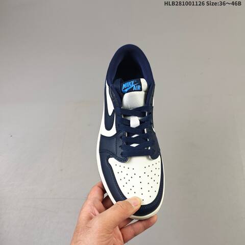 Jordan Air Jordan 1 Retro Low OG CZ0790-400 White Navy Blue EU 36-46 Basketball - Unisex (BS-63032)