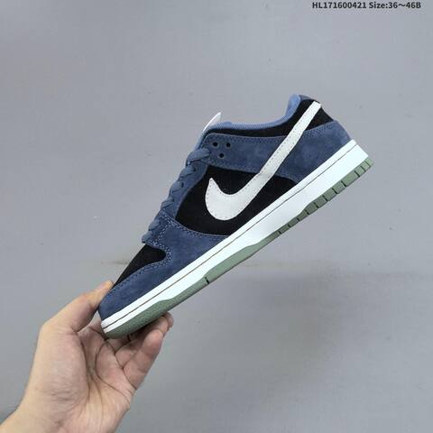 Nike SB Dunk Low Navy Black Light Grey White Olive EU 36-46 Skate Shoe - Unisex (BS-60596)