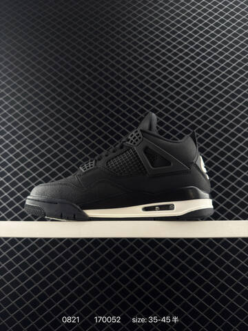 Jordan Air Jordan 4 Retro Black White Sail EU 35-45 Basketball Shoe - Unisex (BS-80866)