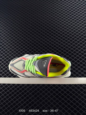 New Balance 9060 Beige Grey Neon Green Neon Pink EU 36-47 Sneaker - Unisex (BS-82749)
