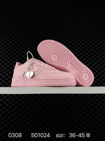 Nike Air Force 1 07 Pink White And Black EU 36-45 5 Lifestyle - Unisex (BS-72736)