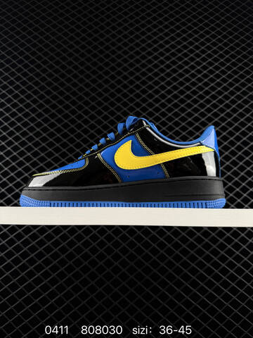 Nike Air Force 1 07 Black Blue Yellow EU 36-45 Lifestyle Unisex BS-72177