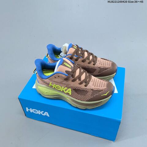 HOKA ONE ONE Challenger 8 Light Blue Dark Green Off White Neon Yellow EU 36-45 Running Shoe Running Sneakers - Unisex (BS-69348)
