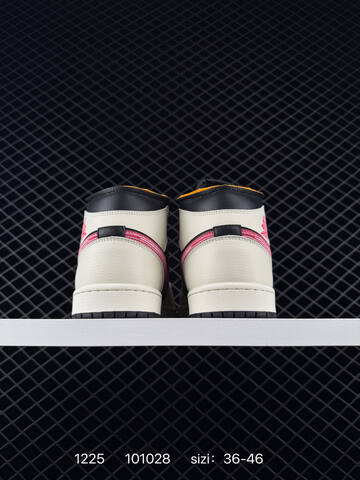 Jordan Air Jordan 1 Mid Sail Black Pink Orange EU 36-46 Basketball Shoe - Unisex BS-79991