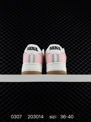 Nike Air Force 1 07 Pink White Red With Gum Sole 36-40 Casual - Unisex (BS-72754)
