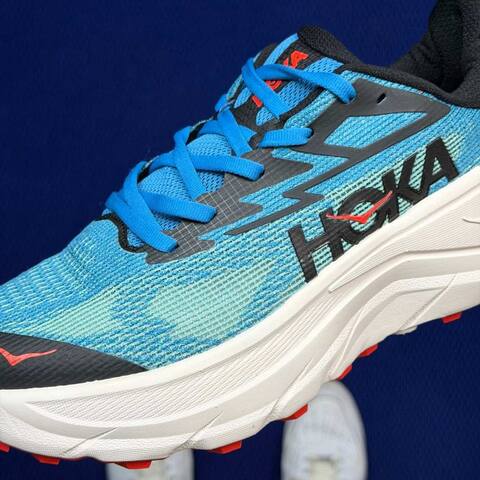 HOKA Challenger 8 Blue Black White Red Trail Shoe Trail Running Sneakers (BS-86849)
