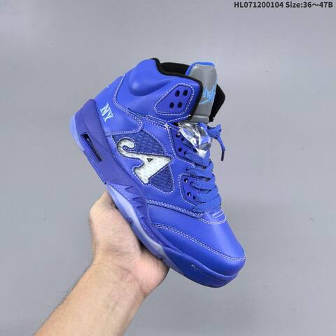 Jordan Air Jordan 5 Retro Blue Black Gray EU 36-47B Basketball - Women's (BS-67125)