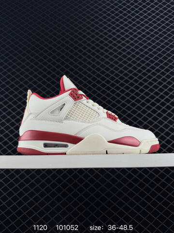 Jordan Air Jordan 4 Retro Sail White Red EU 36-48 5 Basketball Shoe - Unisex (BS-80224)