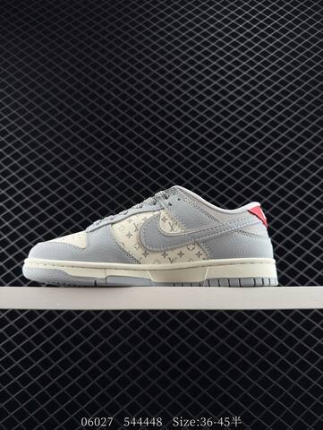 Nike Dunk Low Light Grey Off White Red EU 36-45 Skate Shoe - Unisex BS-81140
