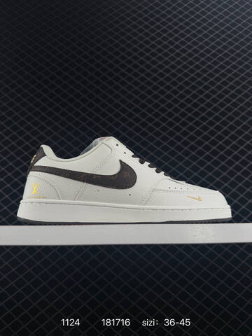 Nike Court Vision Lo Light Gray White With Monogram Accents EU 36-45 Casual - Unisex (BS-74028)