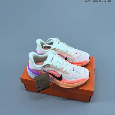 Nike Air Zoom Pegasus 42 White Orange Purple Black EU 36-45 Running Shoe - Unisex (BS-60107)