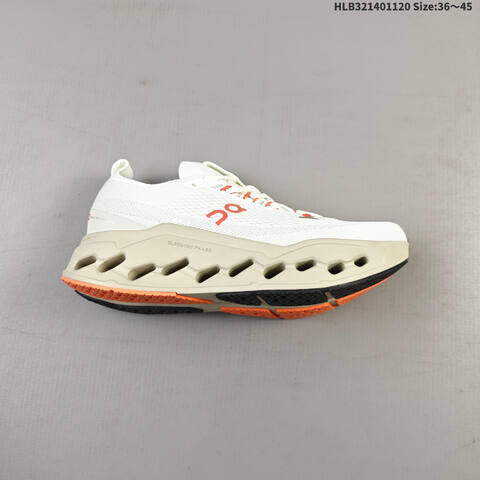 On Cloudsurfer Max White Beige Orange Black EU 36-45 Running Shoe Running Sneakers - Unisex (BS-69795)