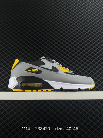 Nike Air Max 90 Gray Black Yellow EU 40-45 Lifestyle - Men's (BS-74208)