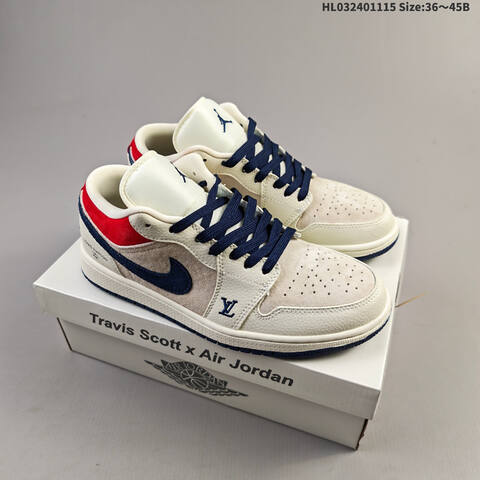 Jordan Air Jordan 1 Low Sail Navy Red EU 36-45 Basketball - Unisex (BS-63716)