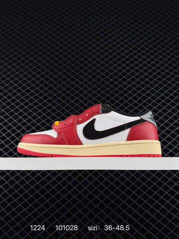 Jordan Air Jordan 1 Low Red White Black Cream Yellow EU 36-48 5 Sneaker - Unisex (BS-79997)