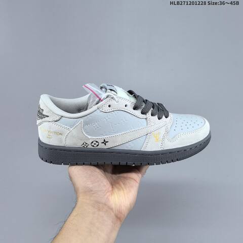 Jordan Air Jordan 1 Low Light Grey Black EU 36-45 Lifestyle - Unisex (BS-67215)