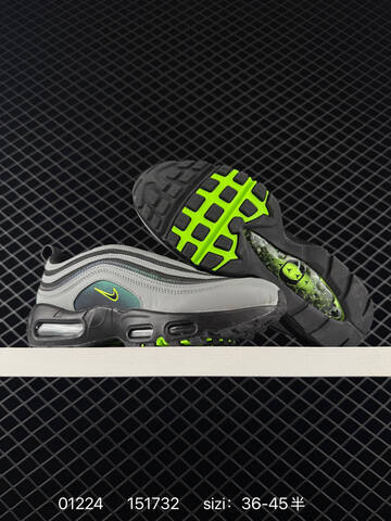 Nike Air Max 97 Black Green Iridescent 36-45 Lifestyle - Unisex (BS-72975)