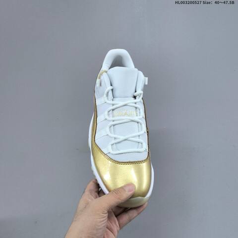 Jordan Air Jordan 11 Retro Low White Metallic Gold EU 40-47 5 Basketball - Men's (BS-65861)