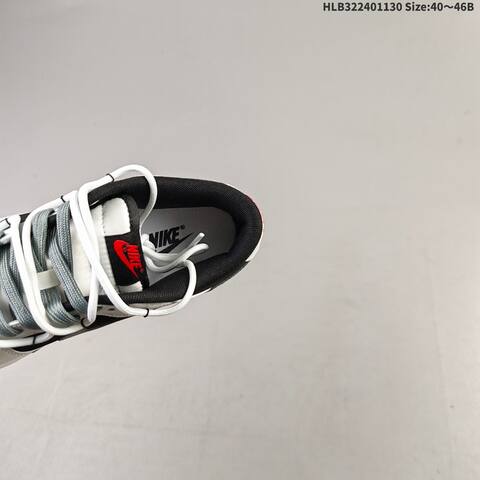 Nike SB Dunk Low Pro Black White Grey Red EU 40-46 Skate Shoe - Men s BS-62950