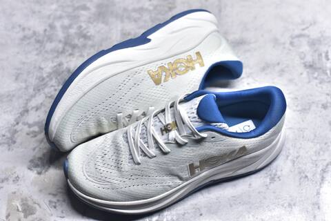 HOKA Rincon 4 White Blue Gold Running Shoe Running Sneakers (BS-59406)