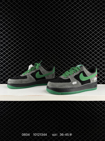Nike Air Force 1 Low Black Grey Green White EU 36-45 Skate - Unisex (BS-70987)