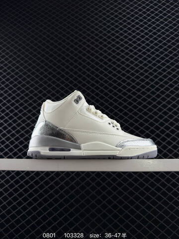 Jordan Air Jordan 3 Retro Off White Silver Grey EU 36-47 Basketball Shoe - Unisex (BS-80988)