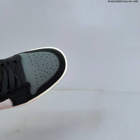 Jordan Air Jordan 1 Low Black White Gray Pink 36 46 Basketball - Unisex (BS-66040)