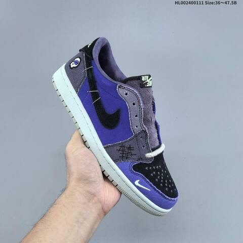 Jordan Air Jordan 1 Low OG Zion Williamson Regency Purple Dark Raisin Black 36-47 5 Basketball - Unisex (BS-67012)