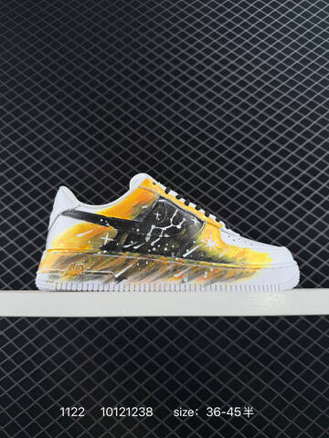 Nike Air Force 1 07 White Black With Multicolor Galaxy Custom Paint EU 36-45 5 Lifestyle - Unisex (BS-74053)