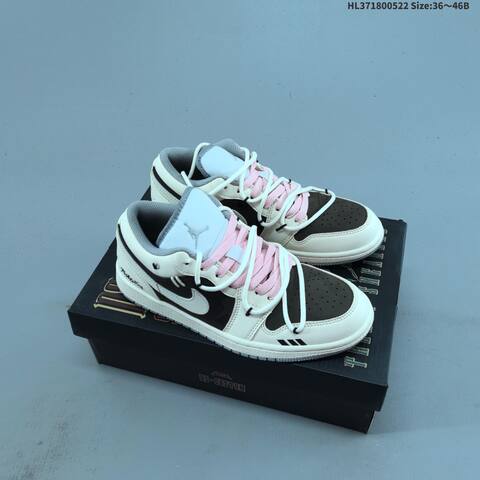 Jordan Air Jordan 1 Low Brown Black White EU 36-46 Lifestyle - Unisex (BS-65906)