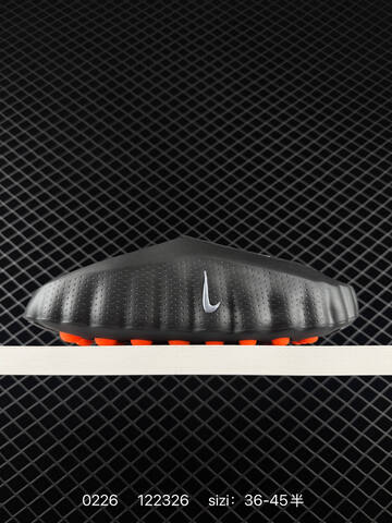 Nike Mind 001 Recovery Slide Black With Orange Accents 36-45 - Unisex (BS-72791)