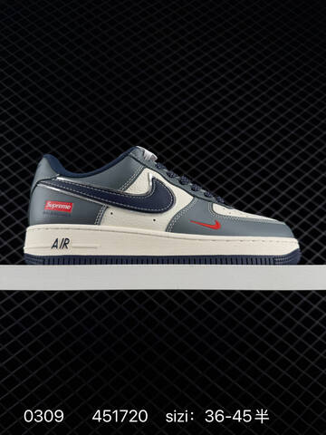 Nike Air Force 1 07 Low Grey Navy Cream 36-45 Lifestyle - Unisex (BS-72724)