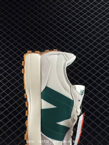 New Balance 327 WS327FB Off White Light Grey Dark Green Gum Brown EU 36-45 Sneaker - Unisex (BS-82829)