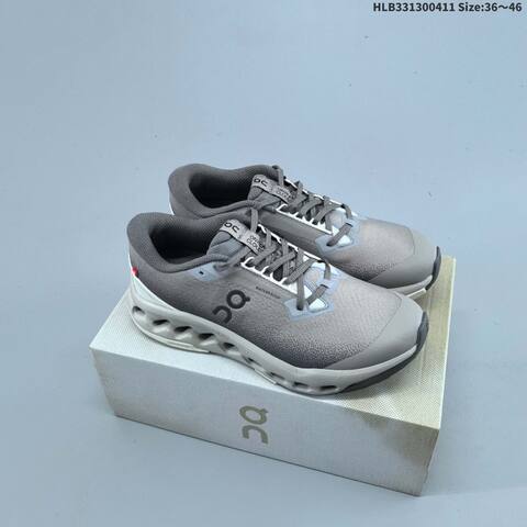 On Cloudsurfer Trail 2 WP Grey Pink Black White EU 36-46 Trail Shoe Trail Running Sneakers - Unisex (BS-69623)