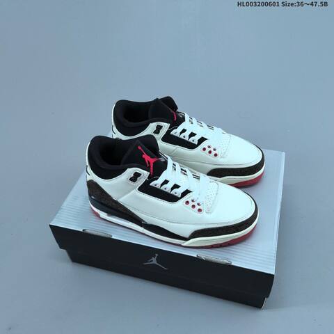 Jordan Air Jordan 3 OG White Black Red 36-47 5 Basketball - Unisex (BS-65827)