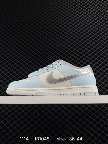 Nike SB Dunk Low Light Blue Cream White With Silver Swoosh 36-44 Skate - Unisex (BS-74216)