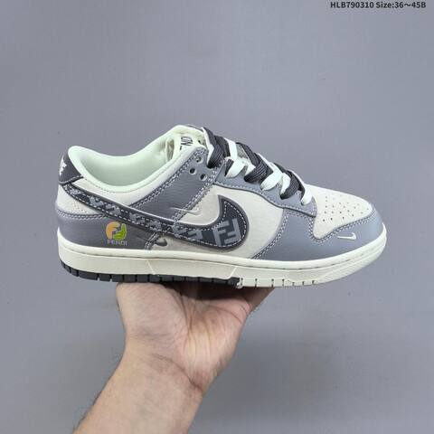 Nike SB Dunk Low White Gray Red Navy EU 36-45 Skate Shoe - Unisex BS-61387