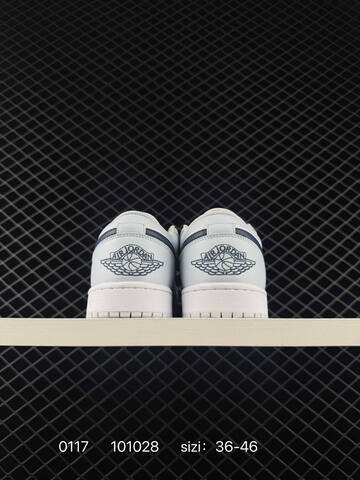 Jordan Air Jordan 1 Low White Light Blue Navy Blue EU 36-46 Sneaker - Unisex BS-79815