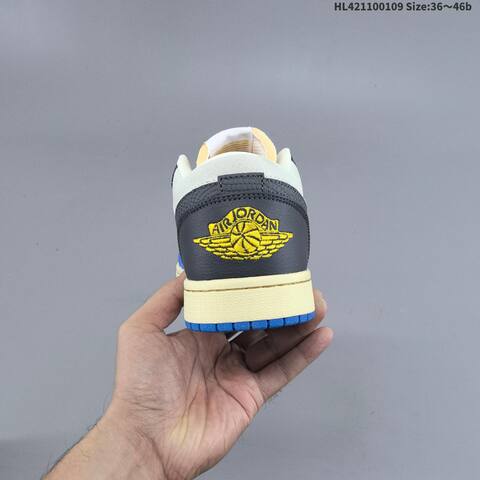 Nike Air Jordan 1 Low Blue Gray Black White 36 46 Lifestyle - Unisex (BS-67034)