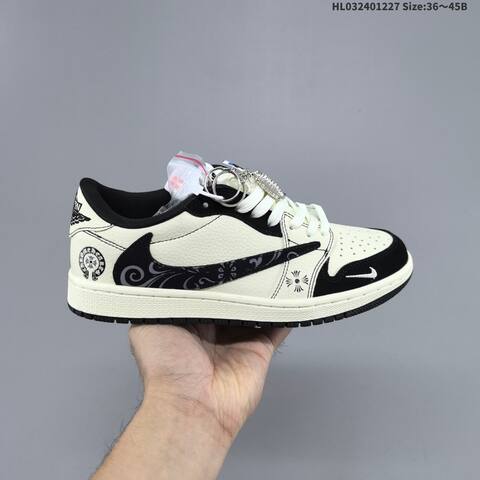 Nike Air Jordan 1 Black White Cream EU 36-45 Casual - Unisex (BS-67226)