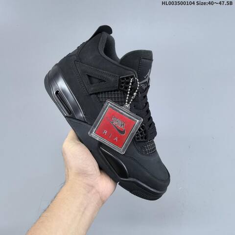 Jordan Air Jordan 4 Retro Black 40 47 5 Basketball - Men's (BS-67119)