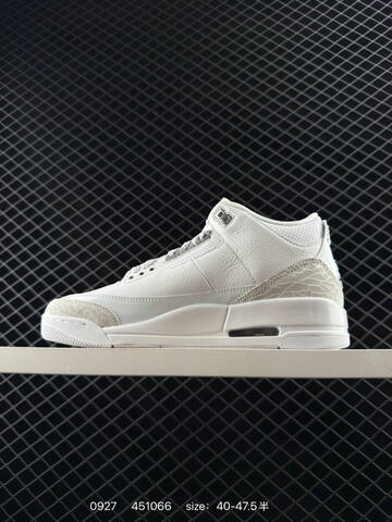 Jordan Air Jordan 3 Retro White Silver Light Grey EU 40-47 5 Basketball Shoe - Men's (BS-80623)
