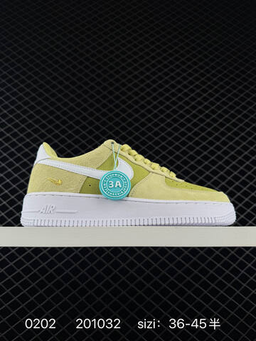 Nike Air Force 1 07 Yellow-green White 36-45 Lifestyle - Unisex (BS-72844)