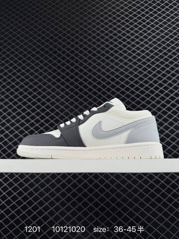 Jordan Air Jordan 1 Low White Black Light Grey Light Blue EU 36-45 Sneaker - Unisex (BS-80132)